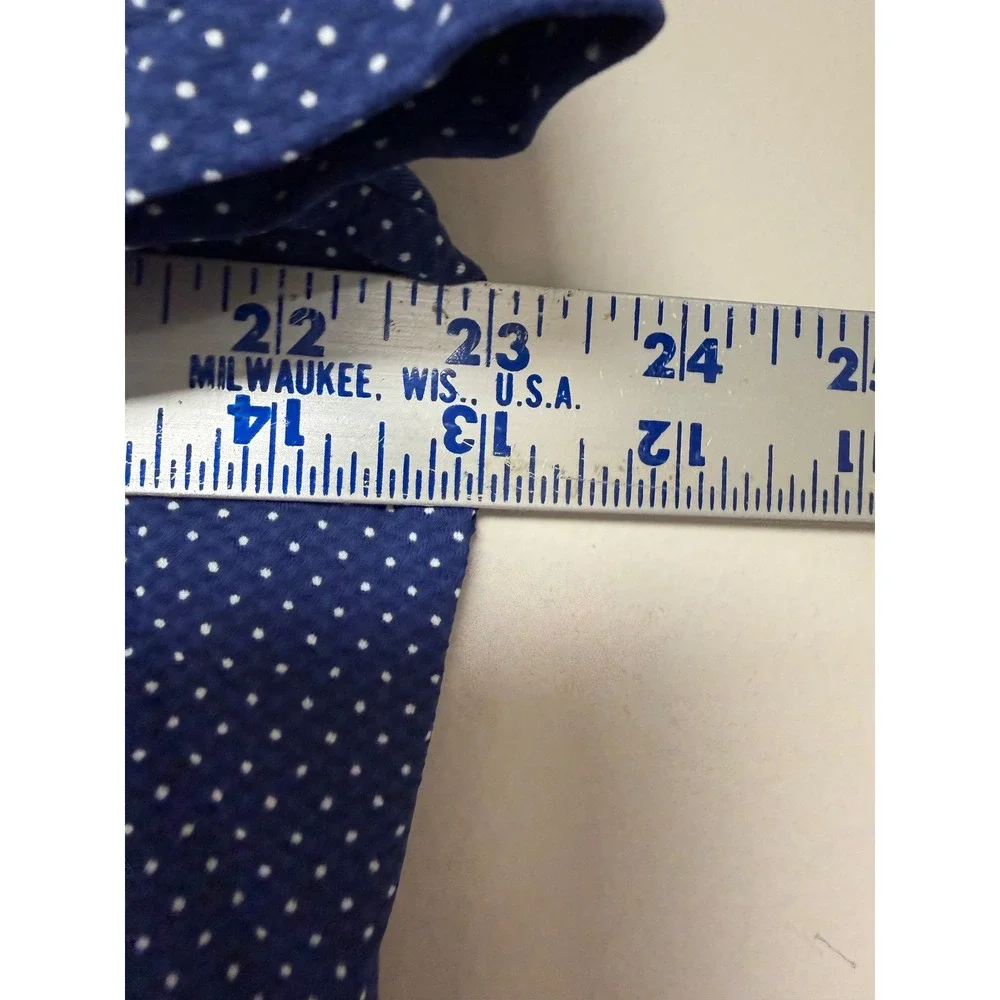 DRADDY SPORT Golf Polo Shirt Men's L Blue Polka Dot Short‎ Sleeve